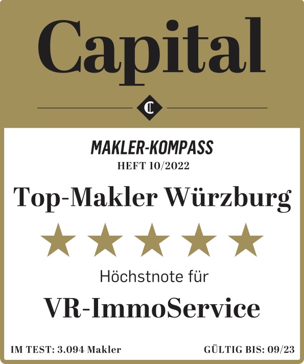 CAPITAL Makler-Kompass 2022: VR-ImmoService Mainfranken mit Bestleistung!